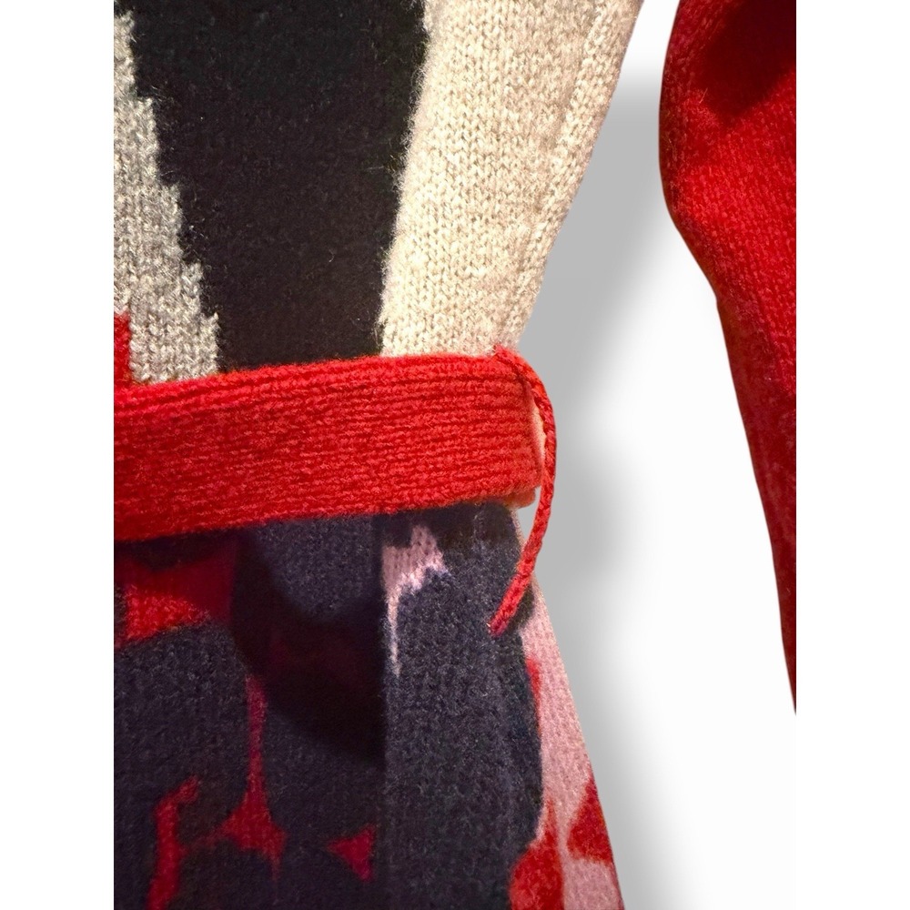 Sparrow Lambswool SM Floral Sweater Dress Belted Dark Academia Retro Cottage - Picture 11 of 16